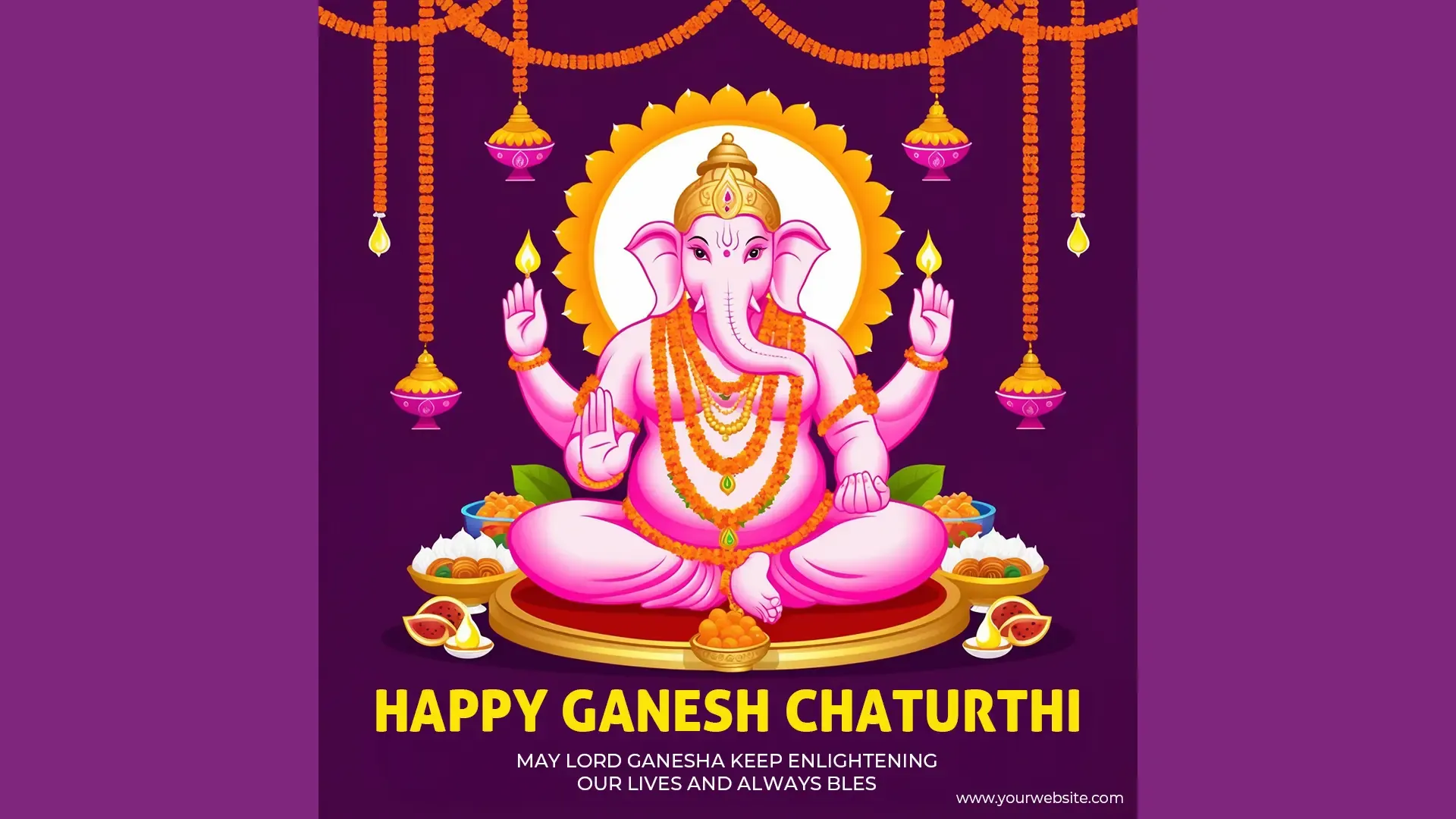 Happy Ganesh Chaturthi Instagram Post Card image